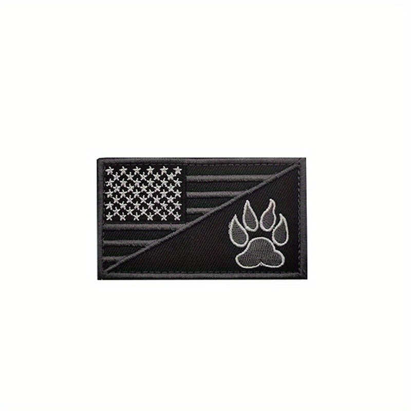 USA Flag Embroidered Dog Patch - Tactical Hook & Loop Fastener