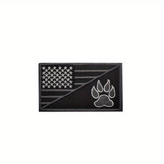 USA Flag Embroidered Dog Patch - Tactical Hook & Loop Fastener