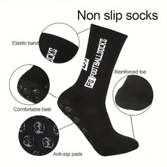 5 Pairs Silicone Dots Non Slip Football Socks Sport Crew Socks