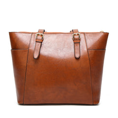 Vintage Style Faux Leather Tote Bag Women's Handbag