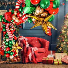 86pcs Christmas Balloon Wreath Set Blessing Gift Background Decoration