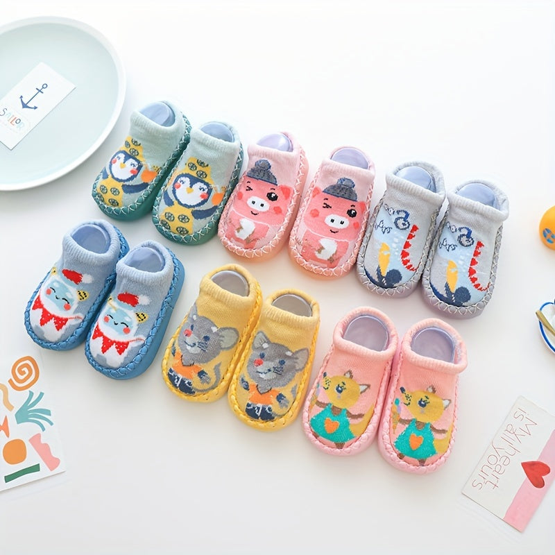 Baby Cartoon Pattern Non-slip Floor Socks Soft Bottom Toddlers Walking Socks