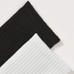 10 Pairs Ribbed Socks Soft Women's Mid Tube Stockings Hosiery