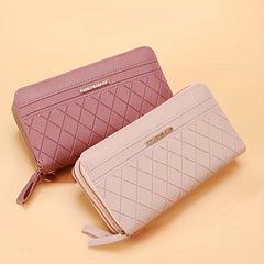 Large Capacity Zipper Coin Purse Clutch Bag with Wristband