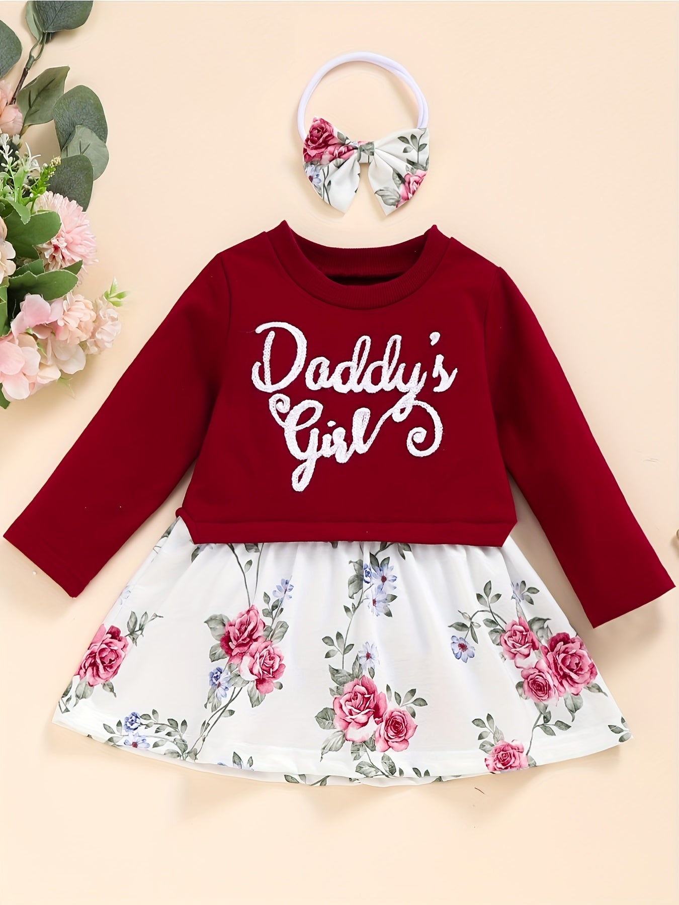 Floral & Daddy's Girl Print Baby Dress