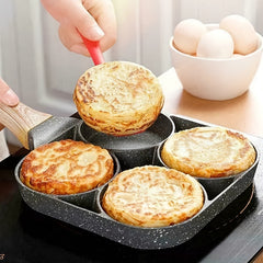 1pc Four hole Fried Egg Pot Non stick Fry Pan For Egg Burger Pan