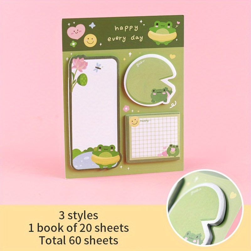 60sheets Special Shaped Sticky Notes Creative Cartoon Message Stickers