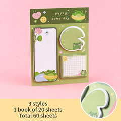60sheets Special Shaped Sticky Notes Creative Cartoon Message Stickers
