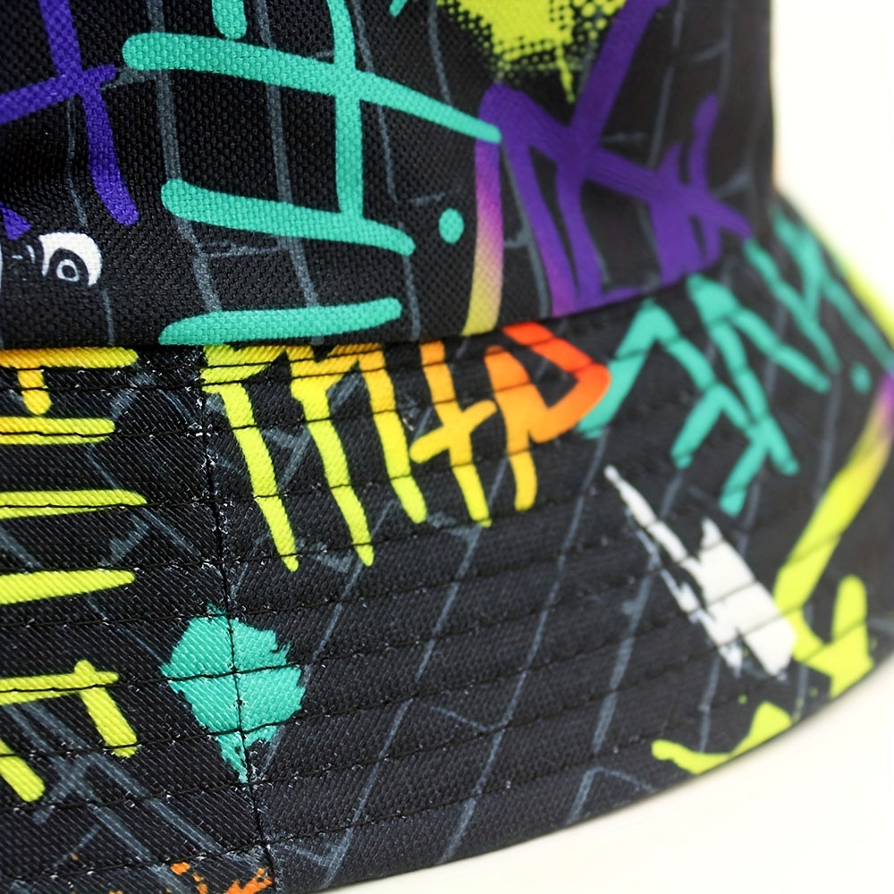 Sunshade Letter Print Bucket Hat for Men Women