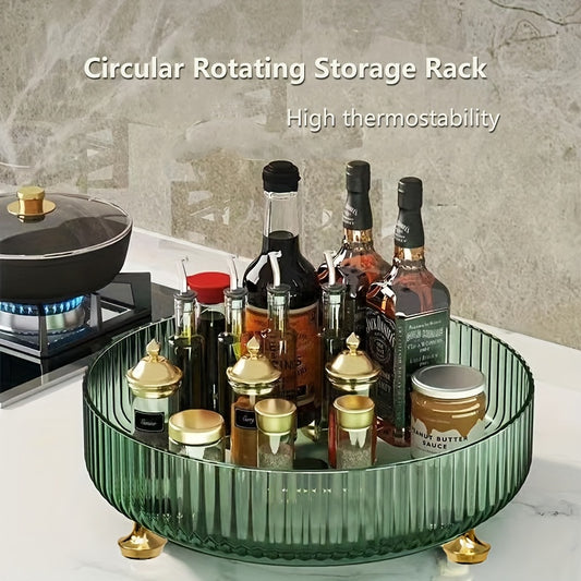1pc Turntable Organizer Spice Spinner Rotating Seasoning Rack Holder