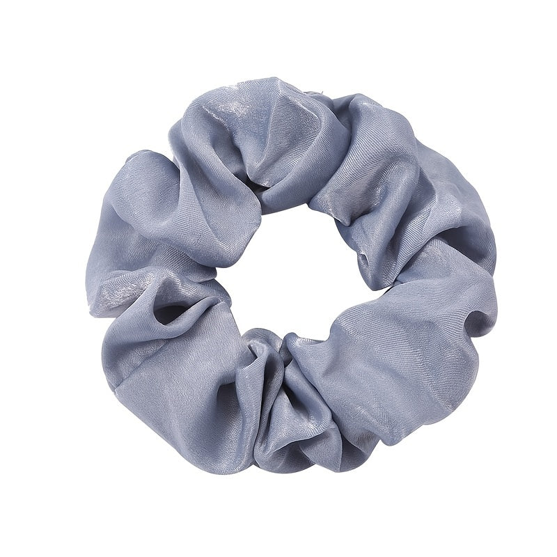 12pcs Solid Silk Hair Tie Scrunchie Ponytail Holder Accessory