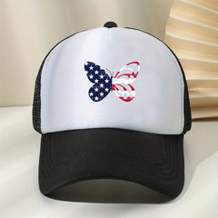 Butterfly Printed Baseball Cap Outdoor Sunshade Sunscreen Truck Driver Cap