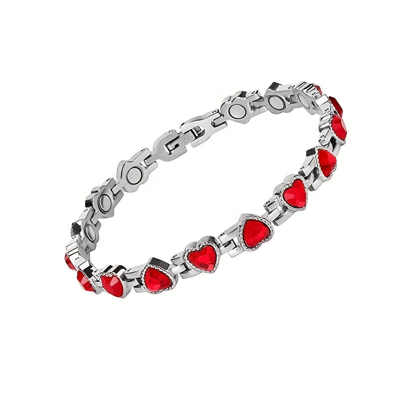 Adjustable Heart Shaped Magnetic Bracelet for Men and Women