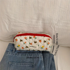Bear Flower Cosmetic Bag Large Capacity Portable Travel Washing Bag