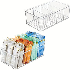 Clear Plastic Food Storage Bin for Pantry Fridge Cabinet