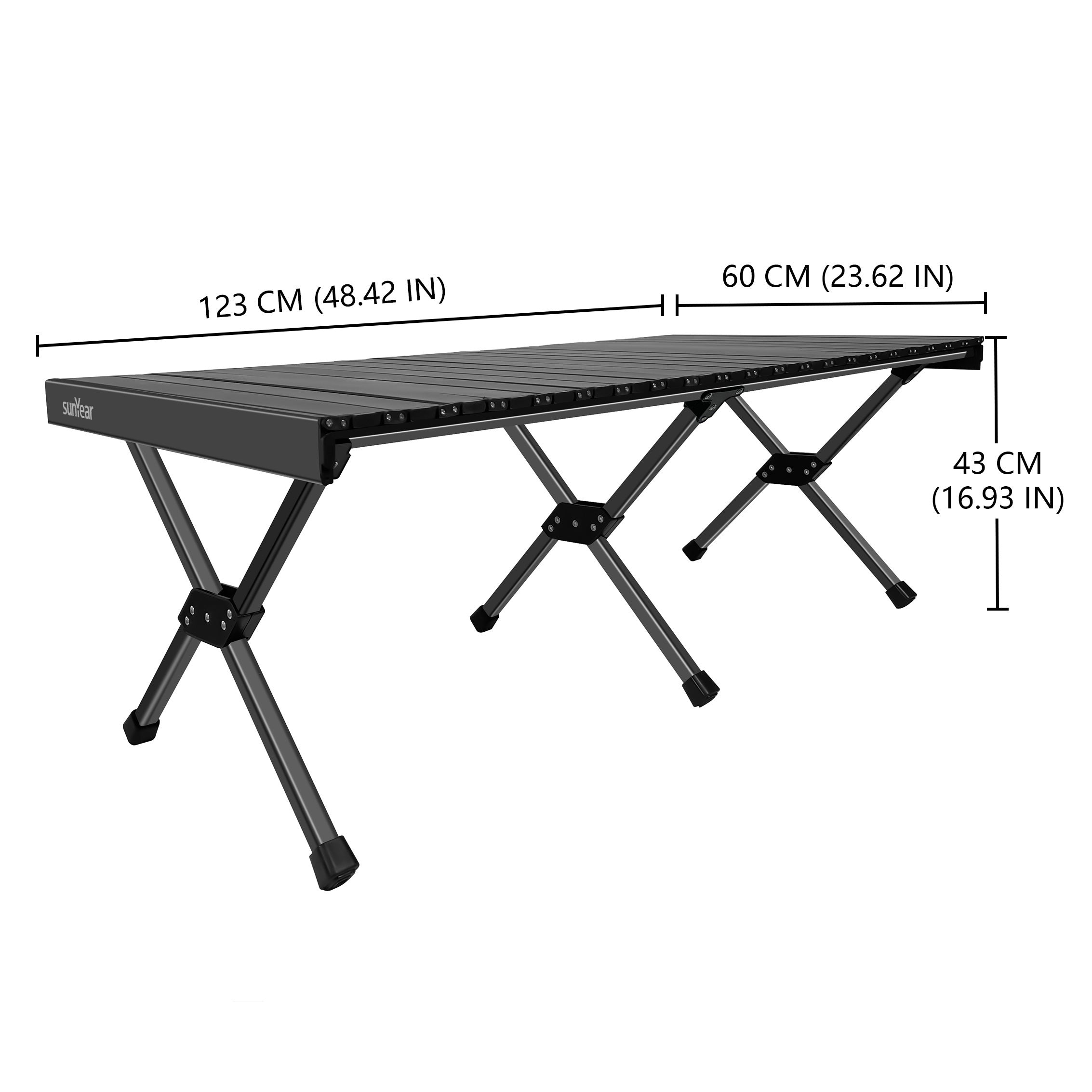Portable Aluminum Folding Table with Carrying Bag for Indoor Outdoor Picnic