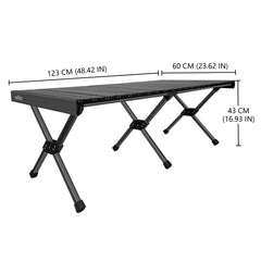 Portable Aluminum Folding Table with Carrying Bag for Indoor Outdoor Picnic