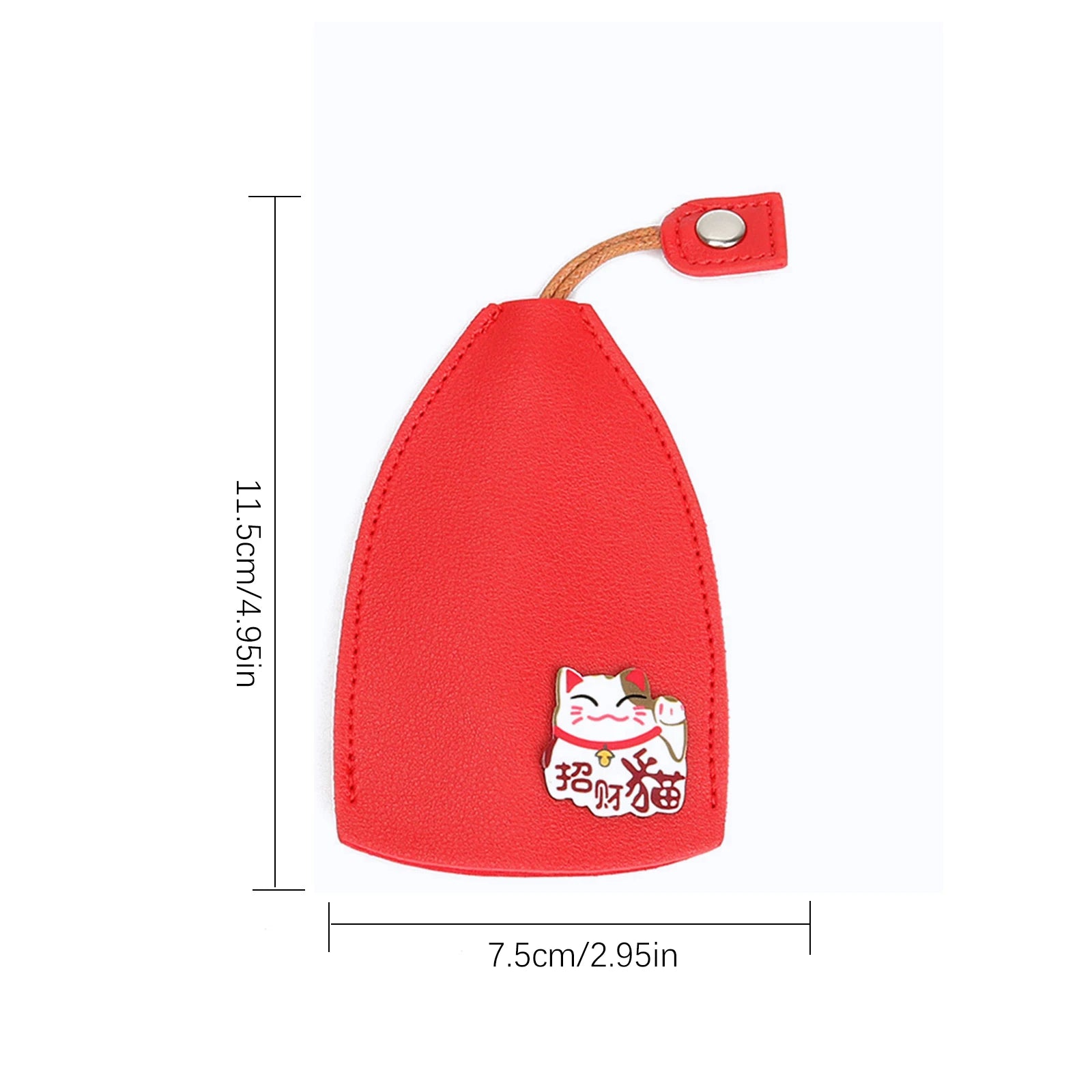 4pcs Cartoon Keys Holder Cases PU Key Bags Large Capacity Unisex Christmas