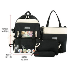 Canvas School Bag for Teenagers Girls Student Women Travel Backpacks