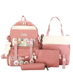 Canvas School Bag for Teenagers Girls Student Women Travel Backpacks