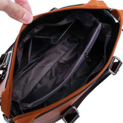 4pcs Women's Bag Set Solid PU Leather Handbag Messenger Shoulder Wallet Bags