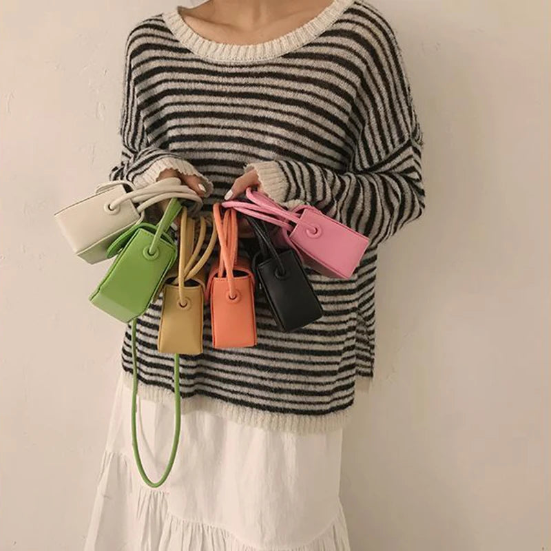 Mini PU Leather Shoulder Bag for Women Cross-body Stylish