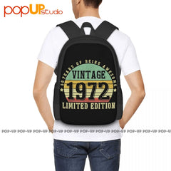1972 Edition 50th Bday Backpack Large Capacity Gym Tote Bag