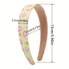 Gradient Sequin Heart Wide Brim Headband for Women