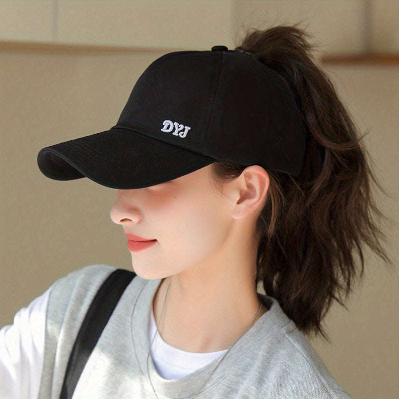 Backless Ponytail Baseball Cap Sunscreen Sports Golf Hat For Women
