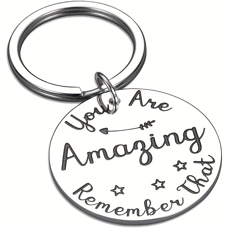 You Are Amazing Inspirational Tag Keychain