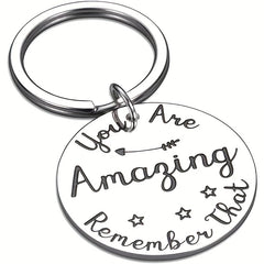 You Are Amazing Inspirational Tag Keychain