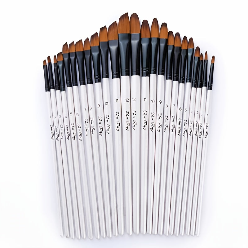 12 Pcs Watercolor Paint Brush Set DIY Acrylic Painting Art Brushes Supplies