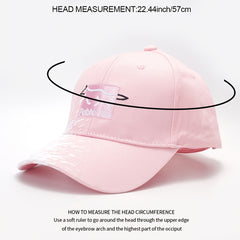 Fox Patch Baseball Cap Solid Embroidery Adjustable Cotton Sun Hat
