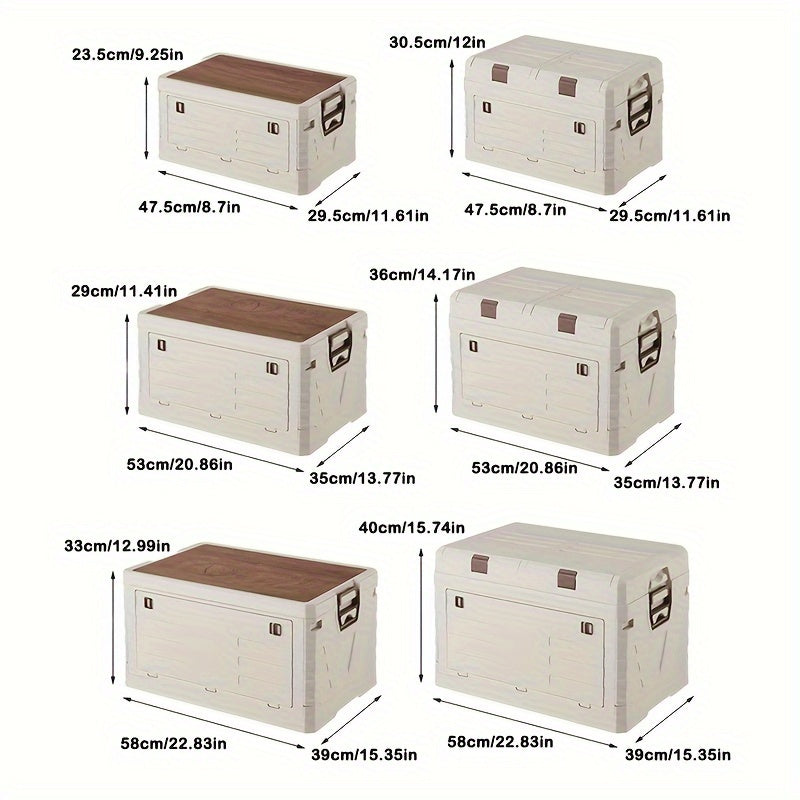Foldable Storage Box w/ Lids & Handle for Shoes, Books, Toys - Closet Organizer