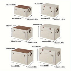 Foldable Storage Box w/ Lids & Handle for Shoes, Books, Toys - Closet Organizer