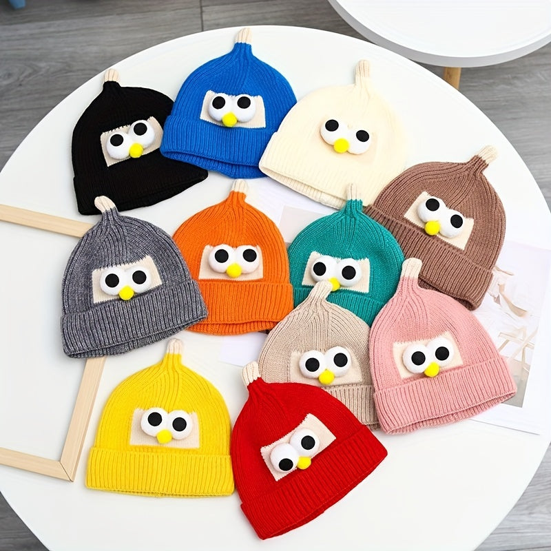Bird Pattern Knitted Hat for Kids Under 8 Years Old - Baby Birthday Gift