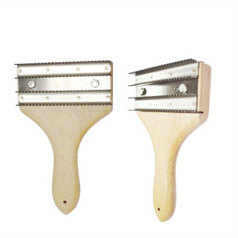 Polishing Wheel Rake 15 with Wooden Handle and Stainless Steel Rake