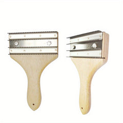Polishing Wheel Rake 15 with Wooden Handle and Stainless Steel Rake
