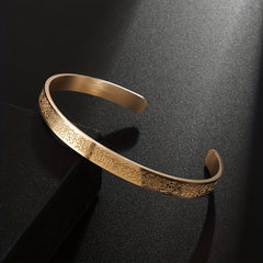Adjustable Stainless Steel Muslim Bangle for Men