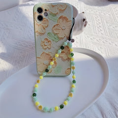 Beaded Phone Lanyard Rhinestone Keychain Pendant Gift