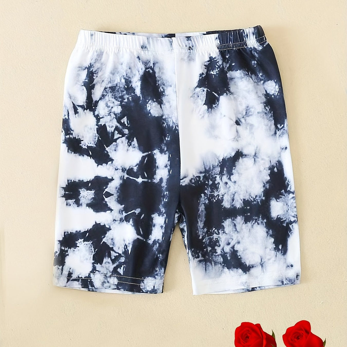 Girls Tie Dye Waistband Shorts Breathable Casual Pants