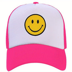 Vintage Mesh Trucker Hat with Smile Foam High Crown