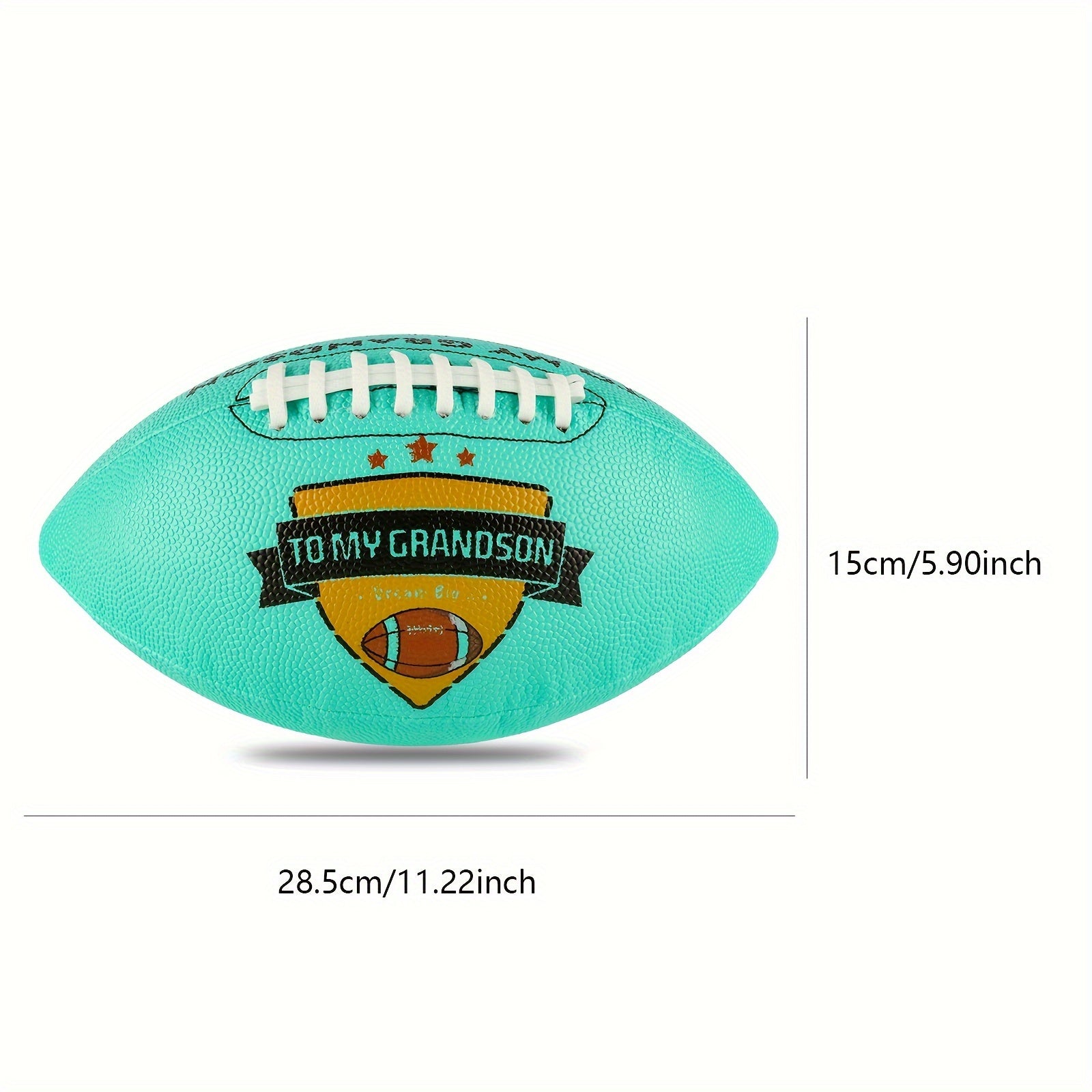 Engraved American Football Size 9 To My Grandson From Grandpa Grandma Christmas