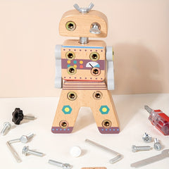 2025's Wooden Smart Building Blocks Toy Screw Assembly Educational Tool
