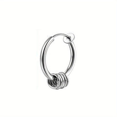Stainless Steel Circular Earrings Spring Ear Clip For Women Girls