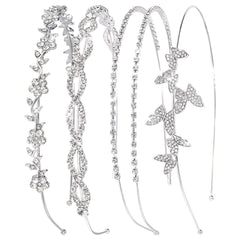 Crystal Flower Leaves Headband Tiara for Wedding
