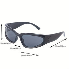 Men's Y2K Style Sports Sunglasses with Glasses Box and Cloth