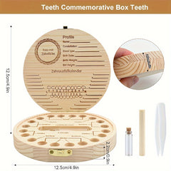 Personalized Wooden Tooth Keepsake Box for Memento Storage