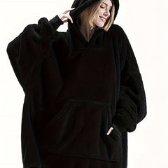 Hooded Fuzzy Lounge Robe with Pockets Women's Loungewear
