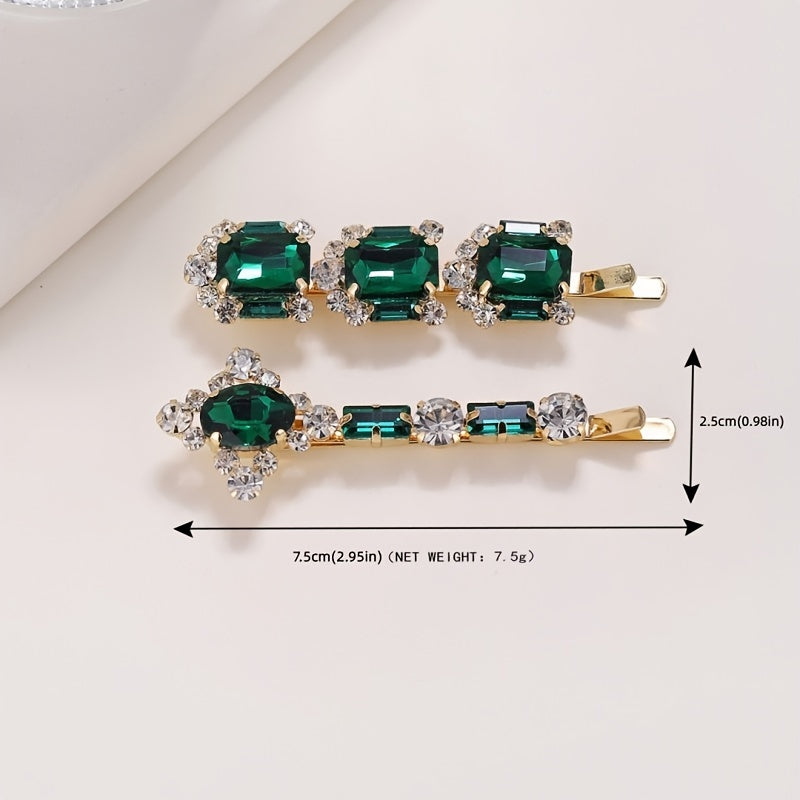 Shining Rhinestone Hair Clip Non Slip Hair Accessory
